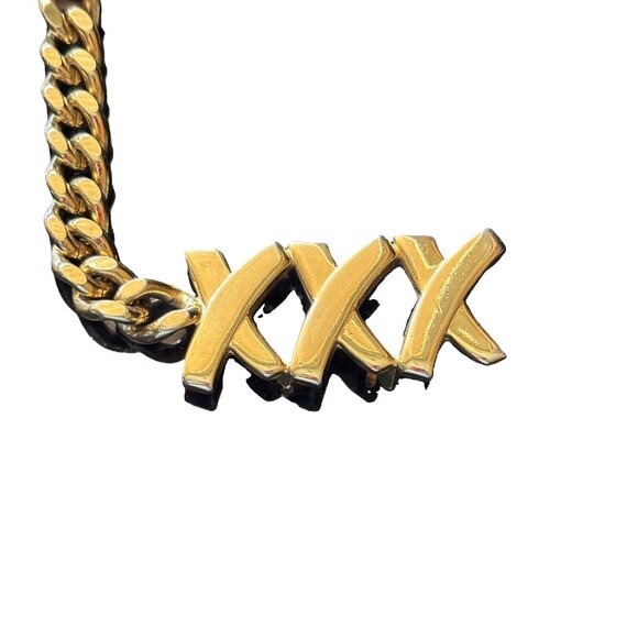 Paloma Picasso Vintage Gold-Tone X Heavy Chain Belt - One Size main image 8